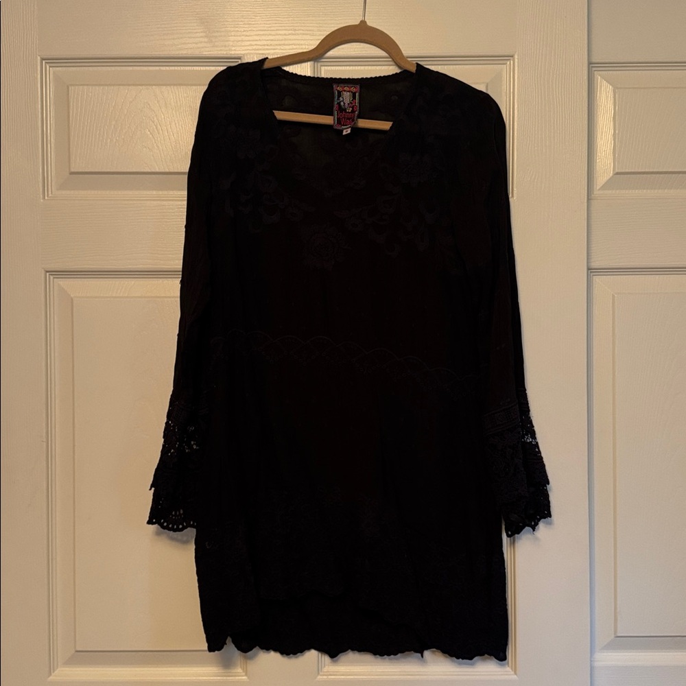 Johnny Was Black Lace Dress